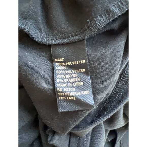 DG2 by Diane Gilman Jacquard Double Layer Top Size Large Solid Black Whimsigoth - Picture 6 of 8